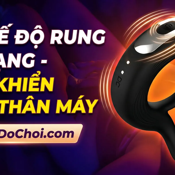 Vòng Rung Đôi Kích Thích Âm Vật 10 Chế Độ Sạc Từ Tính