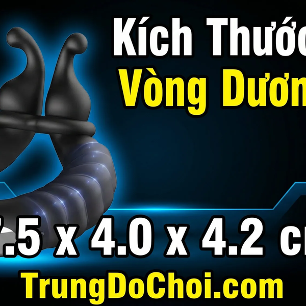 Vòng Rung Dương Vật Điều Chỉnh Size 2 Động Cơ 10 Chế Độ