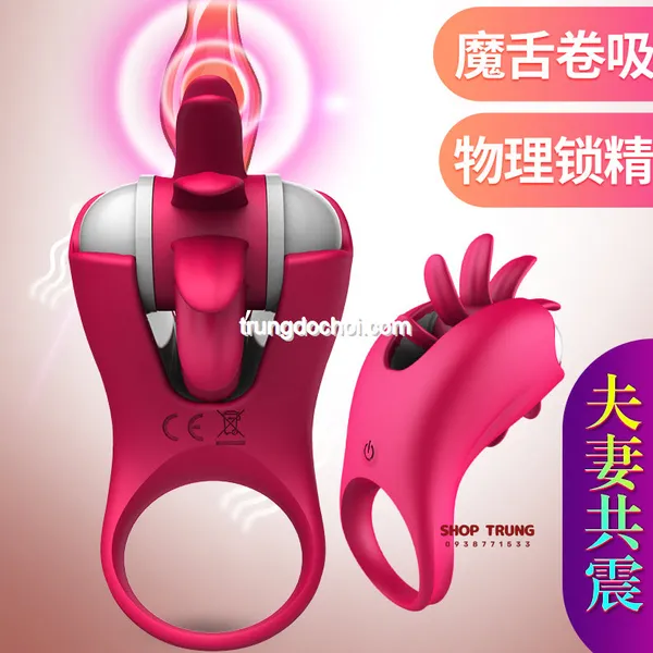 Vòng Rung Lưỡi Xoay Liếm Vùng Kín Xoay 360 Độ