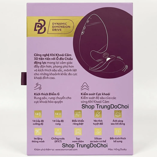 Womanizer Next Duo Máy Hút Âm Vật Không Chạm Pleasure Air 3D Kết Hợp Rung Điểm G
