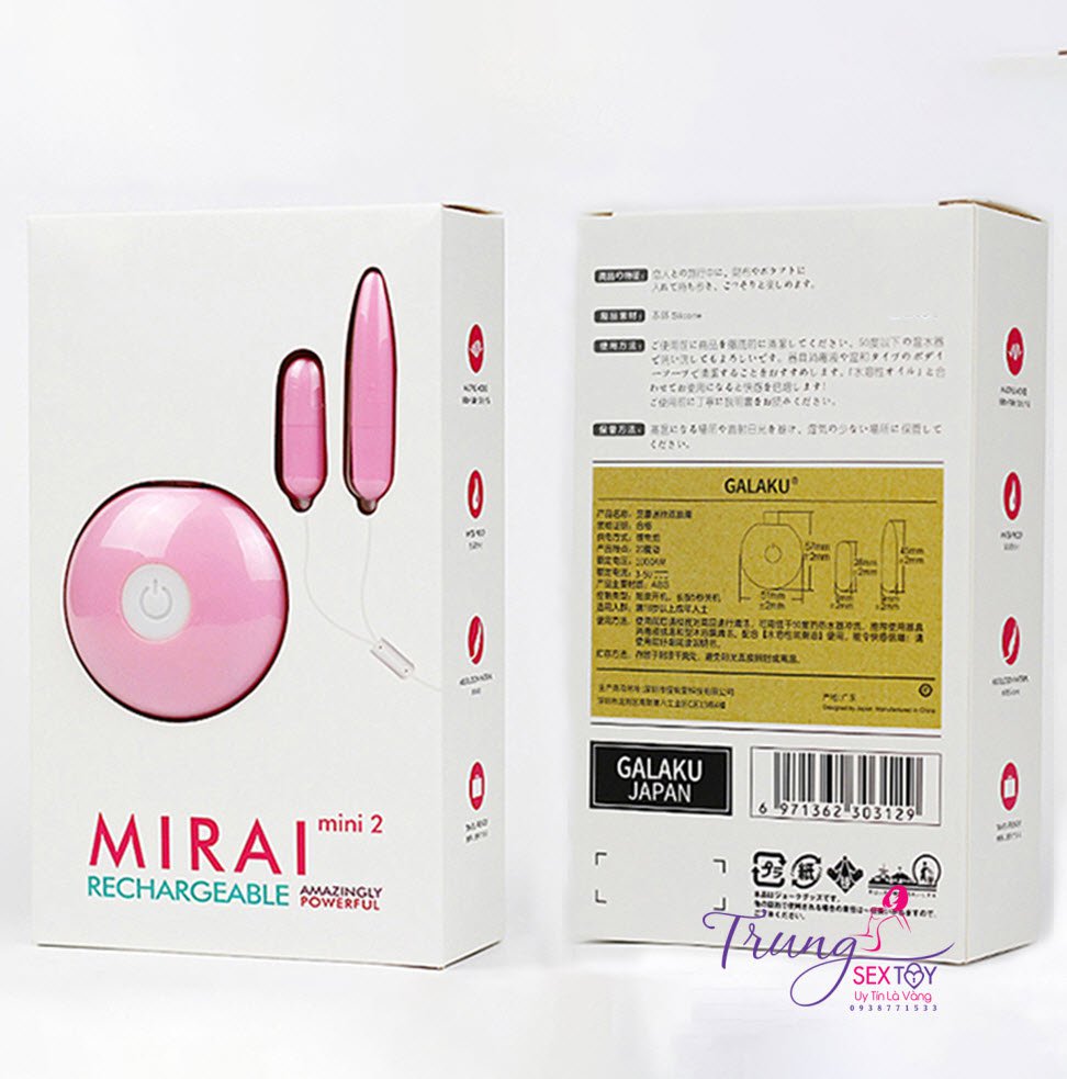 Trứng rung tình yêu Mirai mini 2 rung siêu mạnh