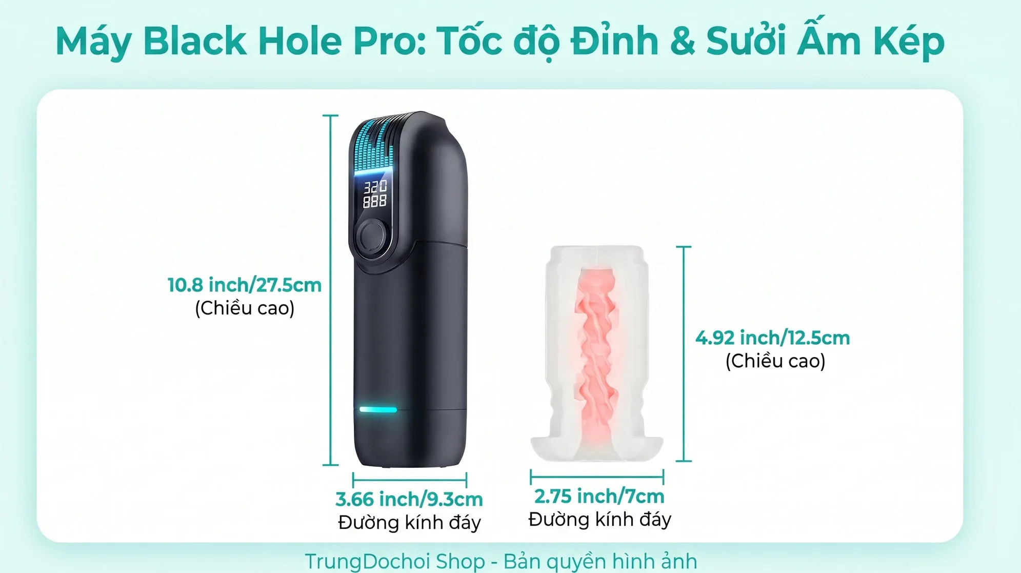 Black Hole Pro Thiết kế sang trọng, tích hợp sưởi kép Black Hole Pro Thiết kế sang trọng, tích hợp sưởi kép