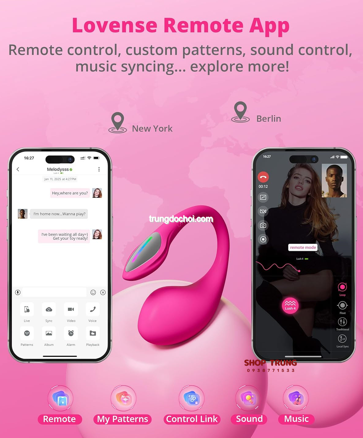 kết nối điện thoại với trứng rung Lush 4 kết nối điện thoại với trứng rung Lush 4