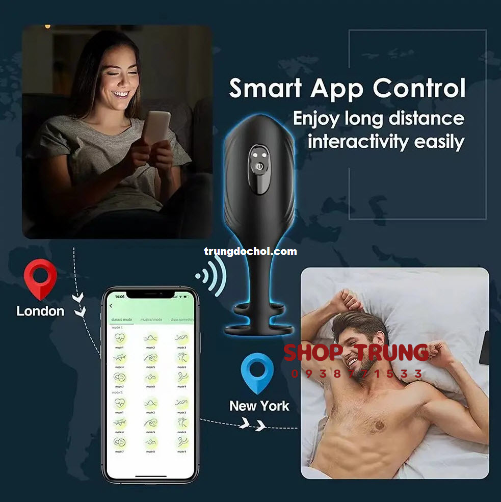 Vòng rung deo dương vật điều khiển từ xa bằng App Vòng rung deo dương vật điều khiển từ xa bằng App