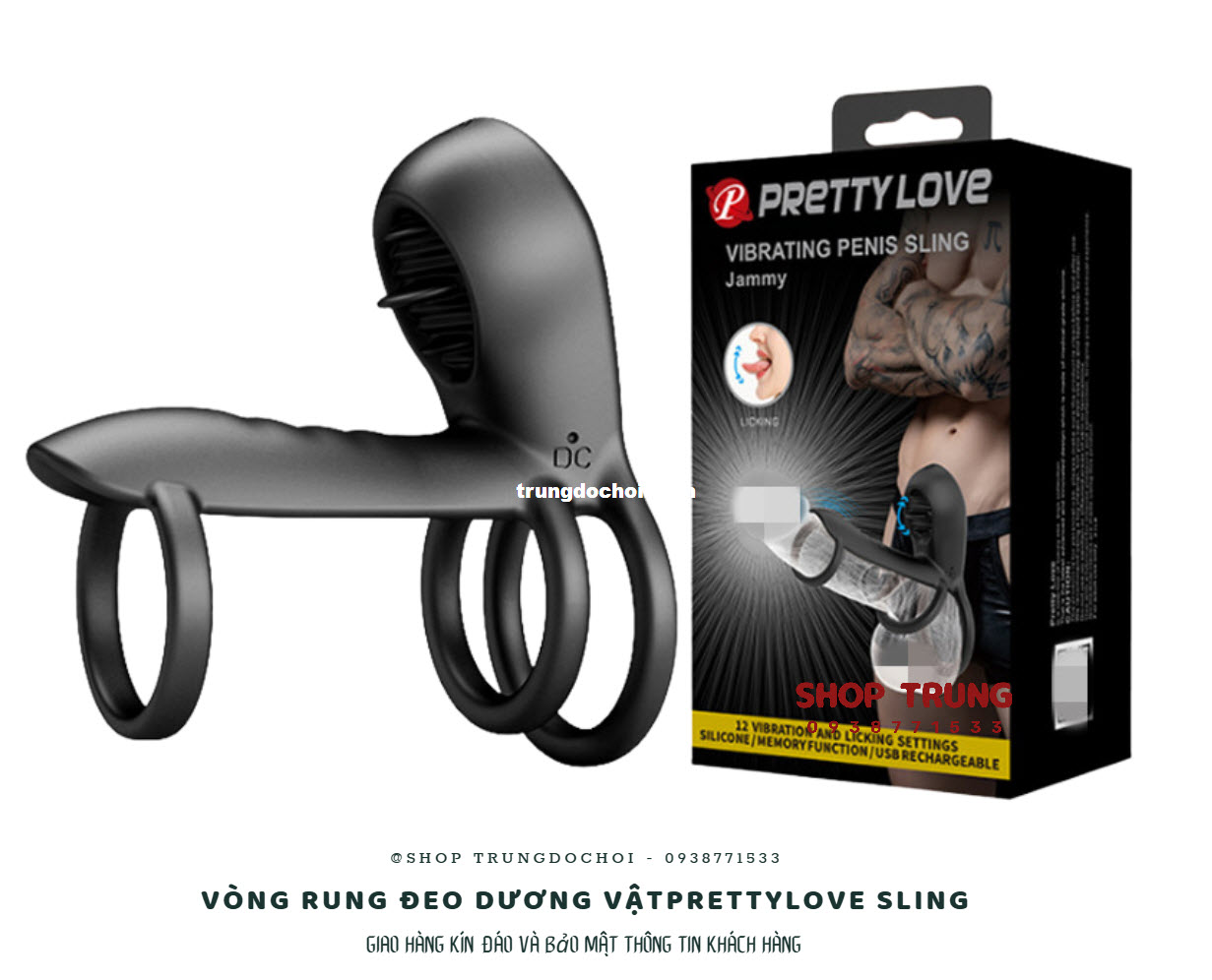 vòng rung deo dương vật Prettylove Sling vòng rung deo dương vật Prettylove Sling