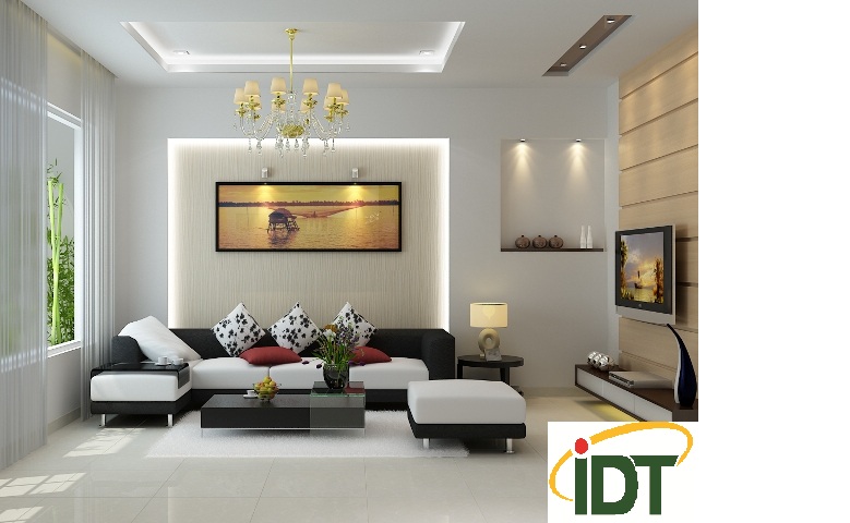 Đèn led giúp phòng khách với diện tích nhỏ trở nên rọng rãi và không kém phần trang trọng