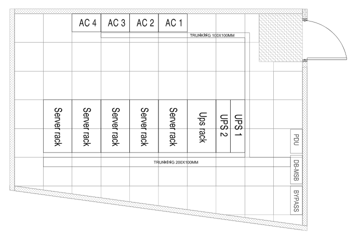 bản vẽ hệ thống điện dưới sàn nâng