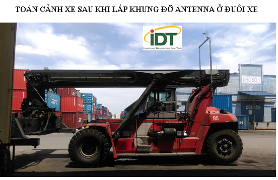 XE NÂNG SAU KHI LẮP KHUNG ĐỠ ANGTEN