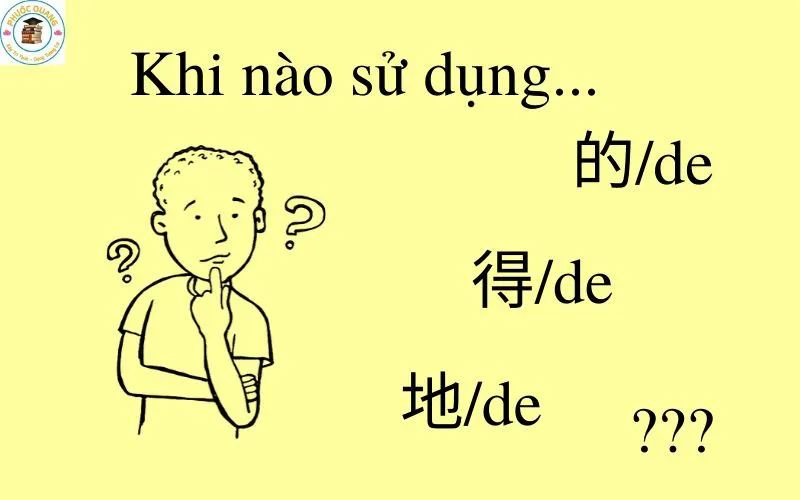 Có bao nhiêu cấu trúc sử dụng trợ từ de trong tiếng Trung? 
