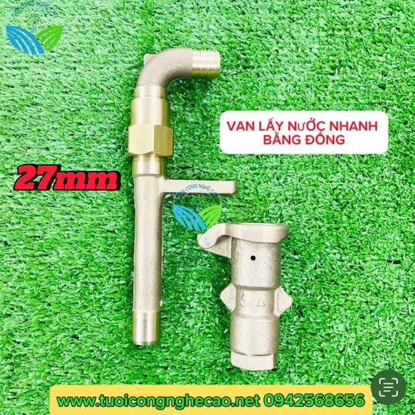 VAN LẤY NƯỚC NHANH BẰNG ĐỒNG 27MM