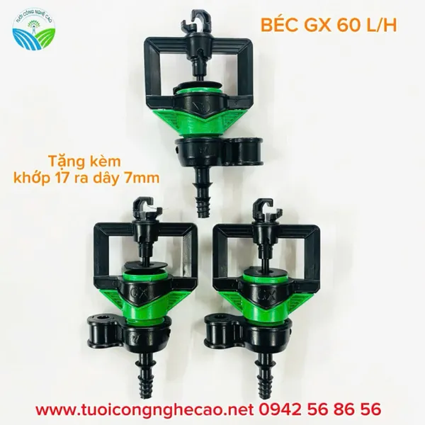 BÉC TƯỚI GX 60L/H ĐUÔI 6MM