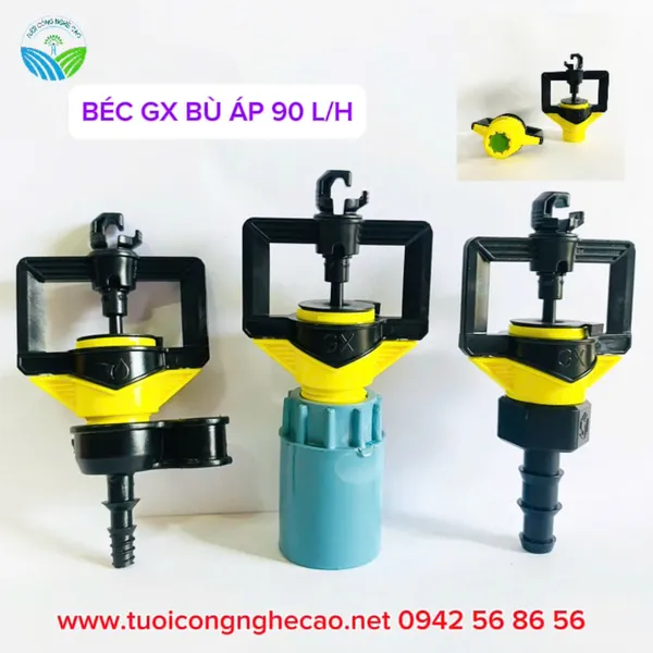 BÉC TƯỚI GX BÙ ÁP 90 LÍT ĐUÔI REN 17MM