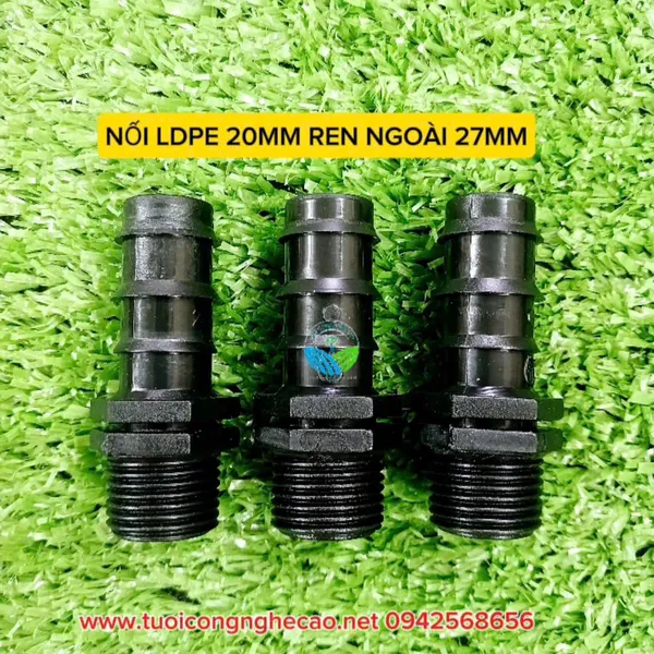 NỐI ỐNG PE 20MM REN NGOÀI 27MM