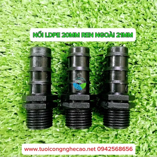 NỐI ỐNG PE 20MM REN NGOÀI 21MM