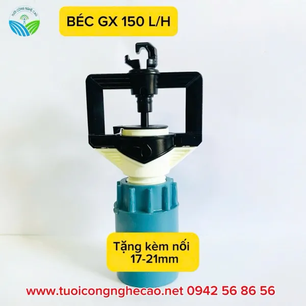 BÉC TƯỚI GX  KHÔNG BÙ ÁP 150L/H ĐUÔI PVC 21MM