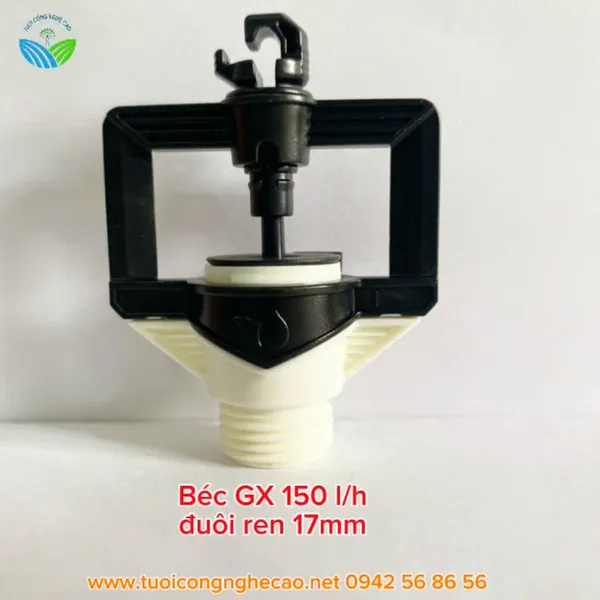 BÉC TƯỚI GX  KHÔNG BÙ ÁP 150L/H ĐUÔI REN 17MM