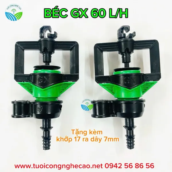 BÉC TƯỚI GX 60L/H ĐUÔI 6MM