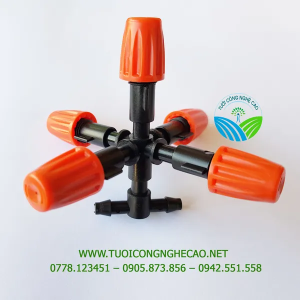 BÉC PHUN SƯƠNG CAM 5 HƯỚNG RA TÊ 6MM