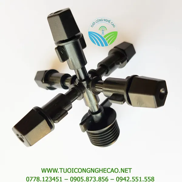 BÉC PHUN SƯƠNG ĐEN 5 HƯỚNG REN 21MM