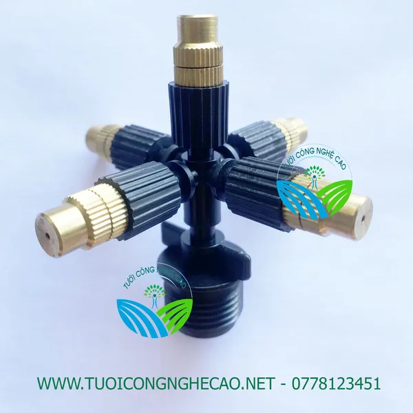 BÉC PHUN SƯƠNG ĐỒNG 5 HƯỚNG REN 21MM