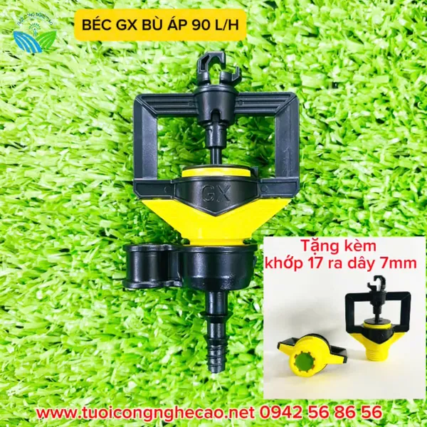 BÉC TƯỚI GX BÙ ÁP 90 LÍT ĐUÔI 6MM