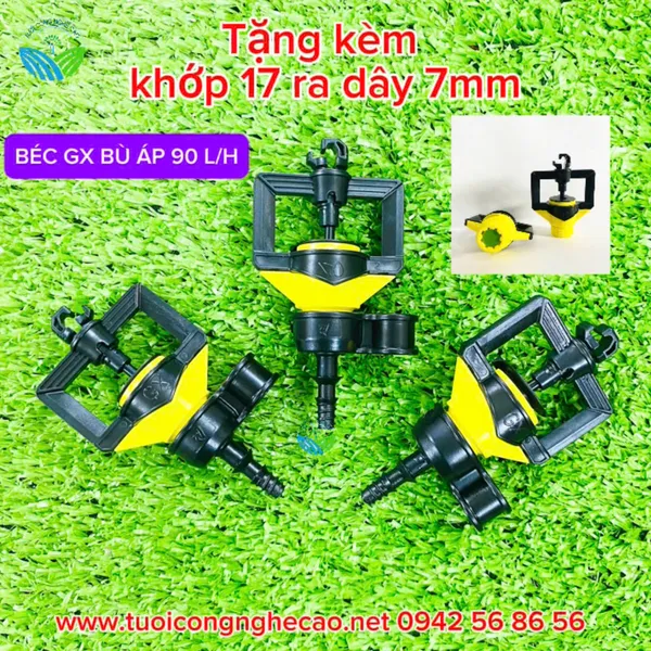 BÉC TƯỚI GX BÙ ÁP 90 LÍT ĐUÔI 6MM