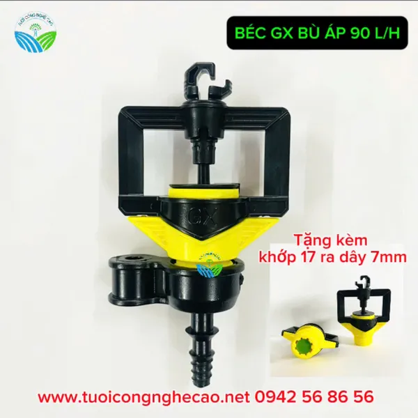 BÉC TƯỚI GX BÙ ÁP 90 LÍT ĐUÔI 6MM