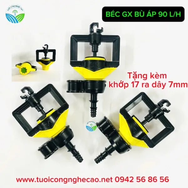 BÉC TƯỚI GX BÙ ÁP 90 LÍT ĐUÔI 6MM