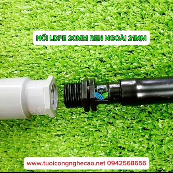 NỐI ỐNG PE 20MM REN NGOÀI 21MM