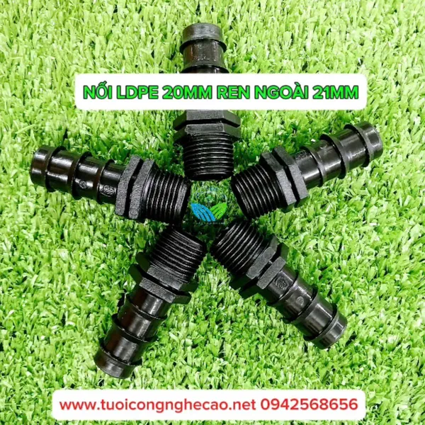 NỐI ỐNG PE 20MM REN NGOÀI 21MM