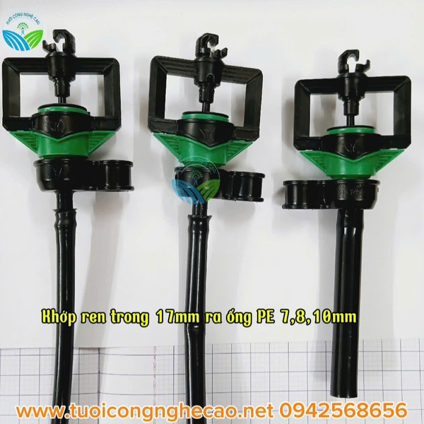 KHỚP CHUYỂN REN TRONG 17MM  RA DÂY LDPE 7 8 10MM