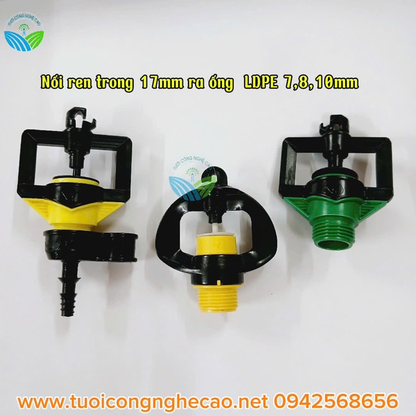 KHỚP CHUYỂN REN TRONG 17MM  RA DÂY LDPE 7 8 10MM