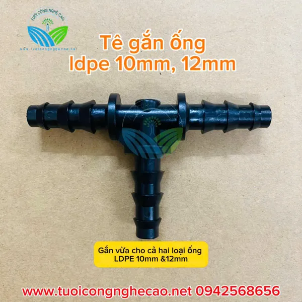 TÊ NỐI ỐNG LDPE 10MM 12MM