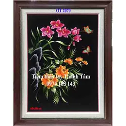 Tranh thêu hoa lan OT 2070