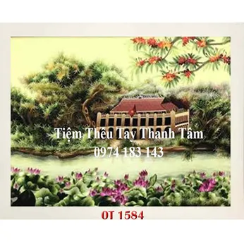 Tranh thêu Bến Nhà Rồng OT 1584