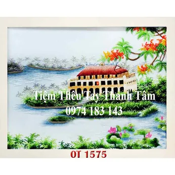 Tranh thêu Bến Nhà Rồng OT 1575