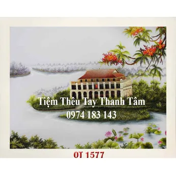 Tranh thêu Bến Nhà Rồng OT 1577