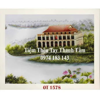 Tranh thêu Bến Nhà Rồng OT 1578