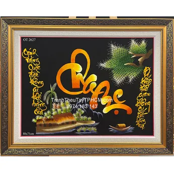 Tranh thêu cha mẹ ot 2627