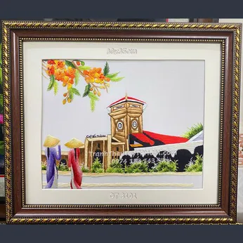 Tranh Thêu Chợ Bến Thành OT 3101