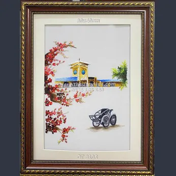 Tranh Thêu Chợ Bến Thành OT 3106