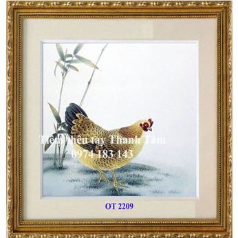 Tranh thêu con gà OT 2209