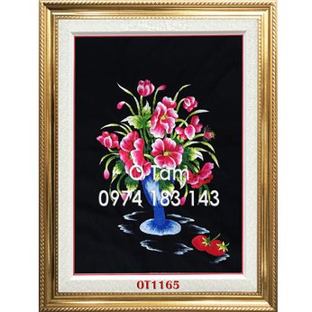 Tranh thêu hoa cúc OT 1165