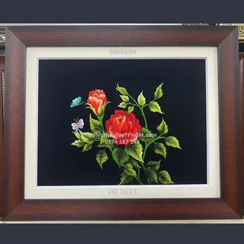 Tranh thêu hoa hồng OT 3112
