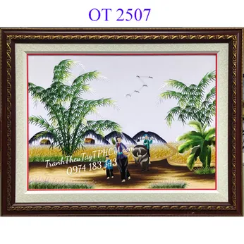 Tranh thêu đồng quê OT 2507