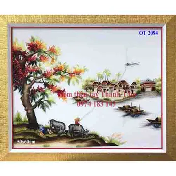 Tranh thêu đồng quê OT 2094