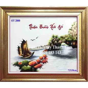 Tranh thêu thuận buồm xuôi gió OT 2000