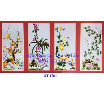 Tranh Thêu Tứ Bình OT 1764