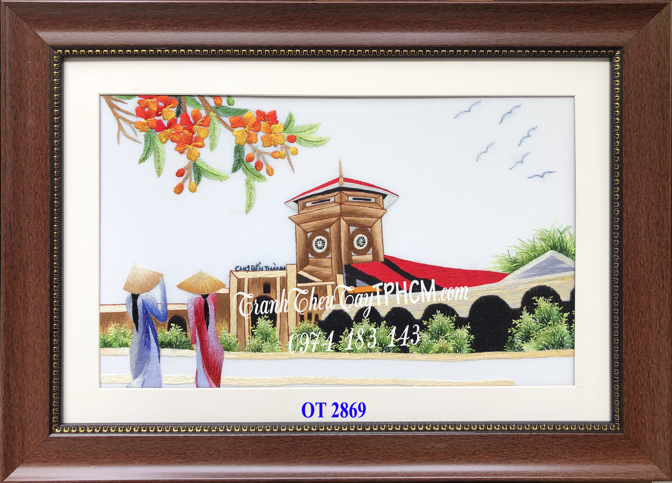 tranh chợ bến thành