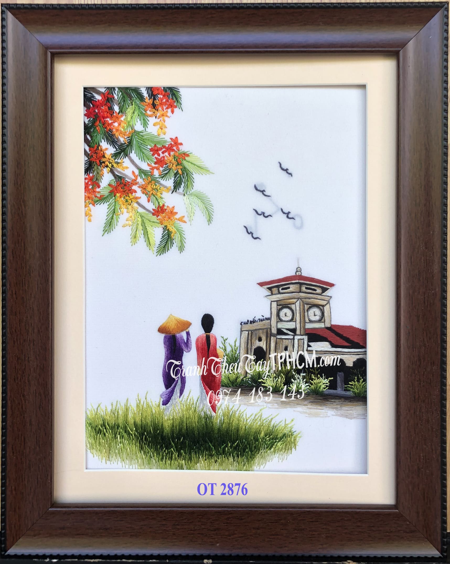 tranh chợ bến thành